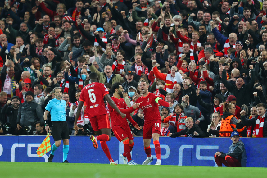 Liverpool – Villarreal, scor 2-0, în turul semifinalelor Ligii Campionilor. Golurile, marcate într-un interval de trei minute