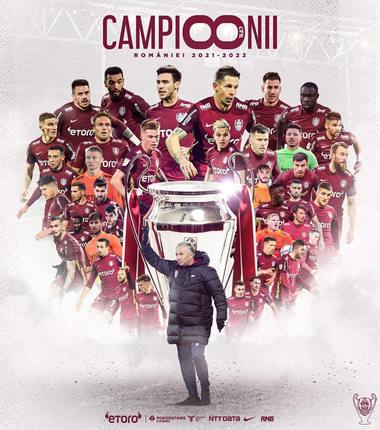 UPDATE - CFR Cluj a învins Universitatea Craiova, scor 2-1, şi a câştigat titlul a cincea oară consecutiv
