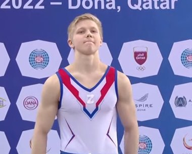 Gimnastul rus care a purtat la Cupa Mondială simbolul invaziei în Ucraina a fost suspendat un an