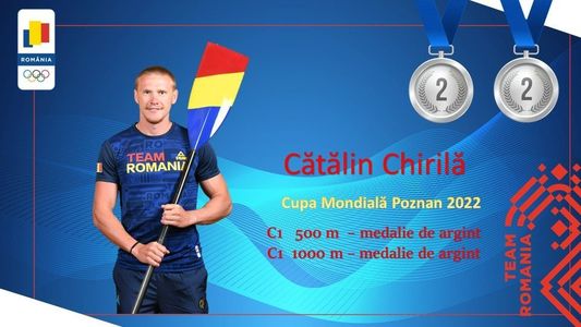 Canoistul Cătălin Chirilă a câştigat două medalii de argint la Cupa Mondială de la Poznan