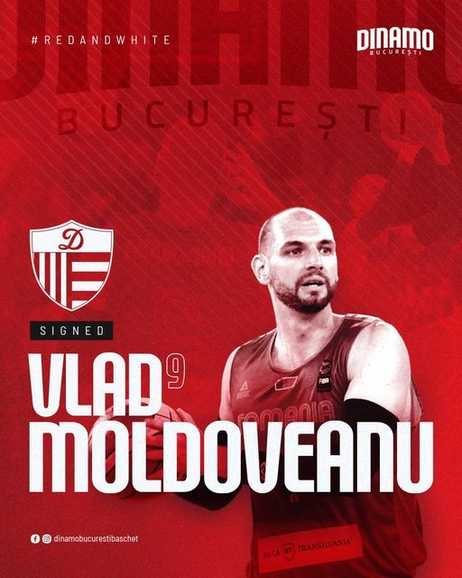 Baschetbalistul Vlad Moldoveanu a semnat cu CS Dinamo