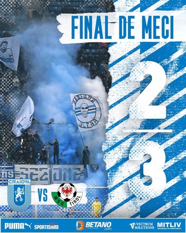 Universitatea Craiova a pierdut ultimul amical din Austria, 2-3 (0-3) cu WSG Tirol