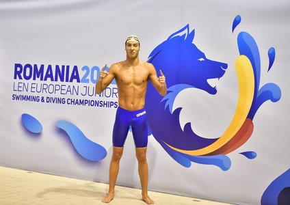 Vlad Stancu a adus României a noua medalie la CE de nataţie pentru juniori: argint la 400 m liber