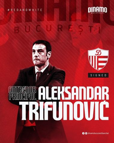 Baschet: Sârbul Aleksandar Trifunovic, de la antrenor secund la BC Khimki Moscova, principal la Dinamo Bucureşti