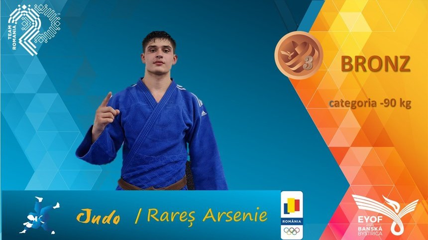 Încă o medalie pentru România la FOTE: Rareş Arsenie, bronz la judo