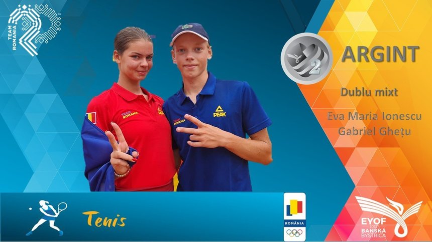 A 14-a medalie pentru România la FOTE – argint la tenis, la dublu mixt