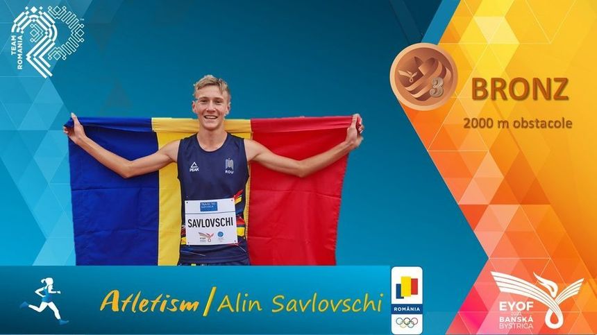 FOTE, atletism: Alin Savlovschi, medalie de bronz la 2000 metri obstacole
