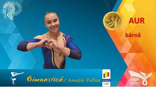 FOTE, gimnastică feminină: Amalia Puflea, medalie de aur în finală la bârnă