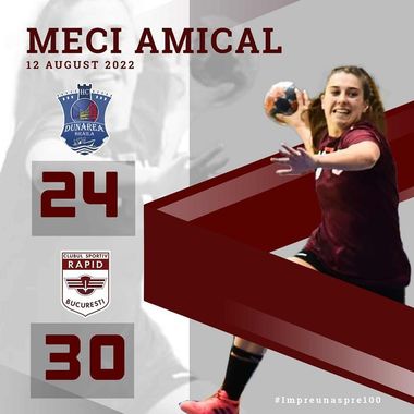 Handbal: Campioana Rapid Bucureşti, o înfrângere şi o victorie în amicale cu Dunărea Brăila