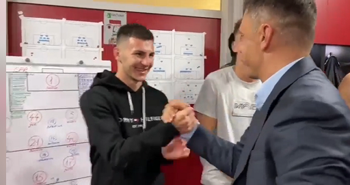 Ministrul Eduard Novak, în vestiar la CFR Cluj după calificarea echipei în grupele Conference League – VIDEO
