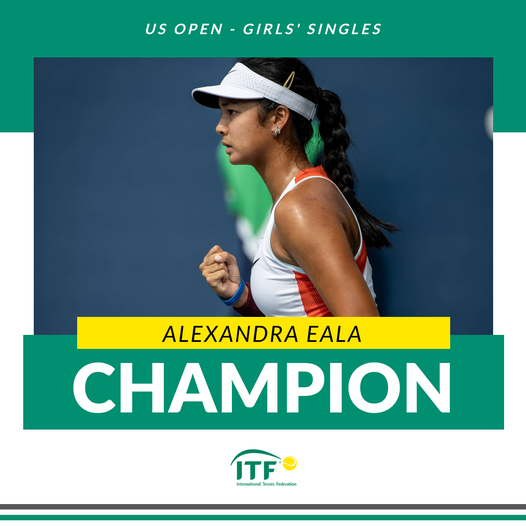 US Open: Alexandra Eala intră în istorie la 17 ani. A devenit prima sportivă din Filipine care câştigă un grand slam la juniori