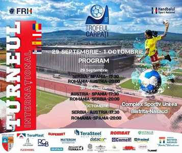 Handbal feminin: Programul Trofeului Carpaţi, la Bistriţa, între 29 septembrie - 1 octombrie