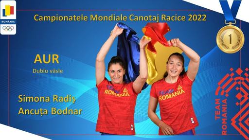 Campioana mondială Ancuţa Bodnar a primit tortul de ziua sa pe podium, la CM de canotaj
