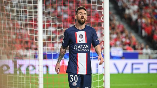 Messi a suferit o contractură la gambă la meciul cu Benfica