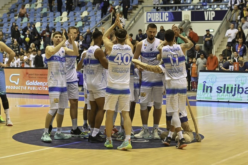 Baschet masculin: SCM Craiova, a doua victorie în grupa H din FIBA Europe Cup