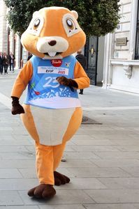 Marmota Kugy, mascota Festivalului Olimpic al Tineretului European Friuli Venezia Giulia 2023
