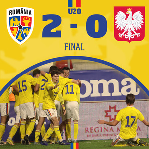 Echipa naţională U20, victorie cu Polonia, scor 2-0, în meci amical