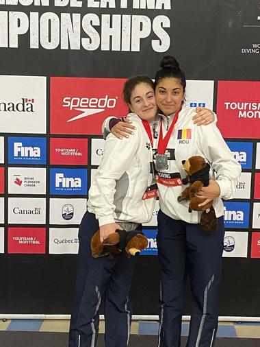 Nataţie: Ellahi Nazanin şi Ioana Cârcu, medalie de argint în proba de platformă sincron la Campionatul Mondial de sărituri în apă pentru juniori
