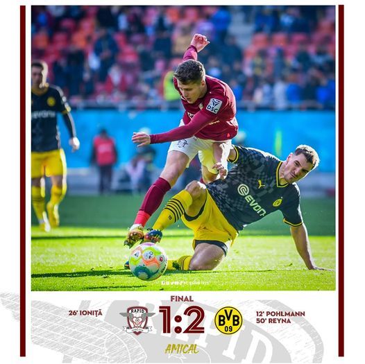 Rapid a fost învinsă de Borussia Dortmund, scor 2-1, la Superbet International Cup