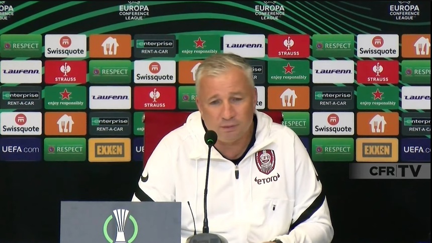 Meciul CFR Cluj-FC Hermannstadt: Dan Petrescu: Nu trebuia să fac nici o schimbare în repriza a doua, pentru că nu au adus nimic