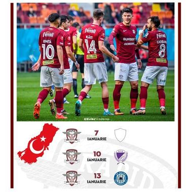 FC Rapid se reuneşte la 2 ianuarie şi va efectua un cantonament în Antalya
