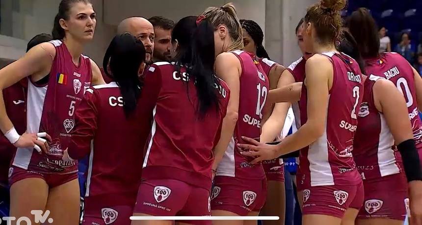Volei feminin: Înfrângere pentru Rapid Bucureşti, victorie pentru CSM Lugoj, în optimile Challenge Cup
