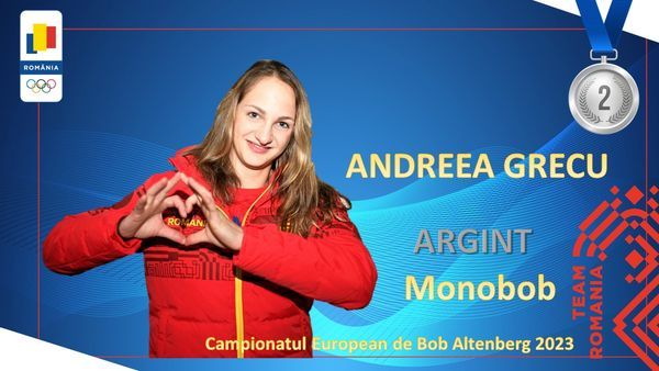 Andreea Grecu a câştigat medalia de argint la CE de bob