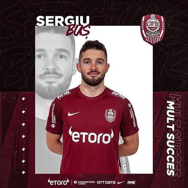Sergiu Buş, împrumutat de CFR Cluj la Chindia Târgovişte