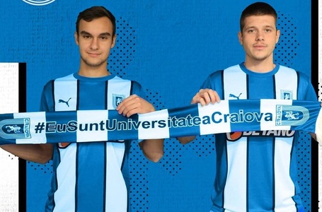 Universitatea Craiova a achiziţionat doi tineri jucători croaţi: Juraj Badelj şi Karlo Tomasec