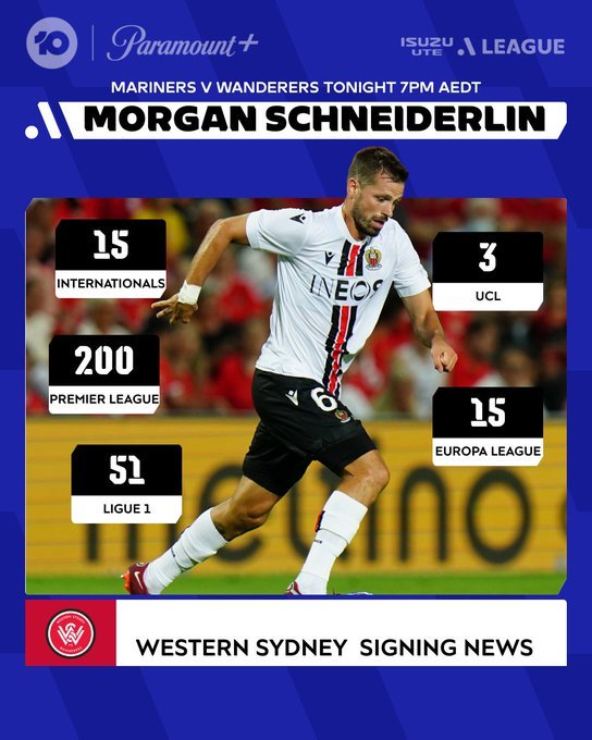 După ce a trecut pe la Everton şi Manchester United, internaţionalul francez Morgan Schneiderlin va juca la Western Sydney Wanderers