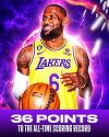 NBA: LeBron James s-a apropiat la 36 de puncte de recordul lui Kareem Abdul-Jabbar - VIDEO