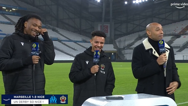 Atacantul Sofiane Diop s-a lovit la genunchi după ce a sărbătorit golul marcat la meciul OM-OGC Nice. Thierry Henry: Puteai măcar să te prefaci că nu te doare - VIDEO
