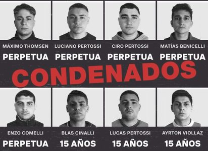 Argentina: Verdict în "Procesul rugbyştilor" care a captat atenţia întregii ţări / Cinci dintre acuzaţi, condamnaţi la închisoare pe viaţă după uciderea unui tânăr de 18 ani - FOTO, VIDEO