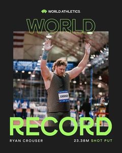 Americanul Ryan Crouser, record mondial la aruncarea greutăţii