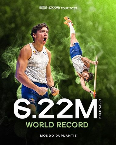 Atletism: Armand Duplantis şi-a îmbunătăţit recordul mondial la săritura cu prăjina