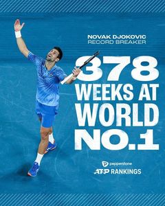 Record pentru Novak Djokovici: A depăşit-o pe Steffi Graf şi este lider mondial pentru a 378-a săptămână