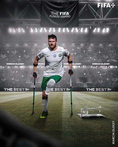 Povestea lui Marcin Oleksy. La 23 de ani i se amputa un picior, la 35 de ani a primit trofeul Puskas pentru cel mai frumos gol al anului - FOTO, VIDEO
