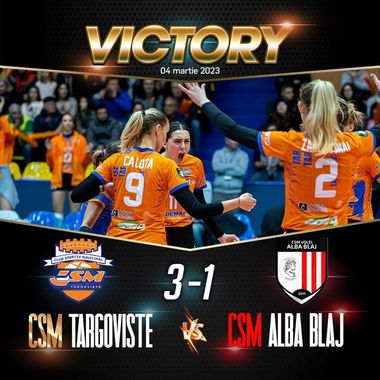 Volei feminin: CSM Târgovişte, victorie cu Volei Alba Blaj în Divizia A, înaintea duelului din semifinala CEV Cup