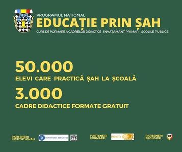 Educaţie prin şah - proiect naţional lansat de Federaţia Română de Şah / Câţi profesori s-au înscris, care este obiectivul