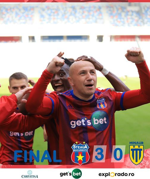 Liga II: Steaua a învins Minaur Baia Mare, scor 3-0