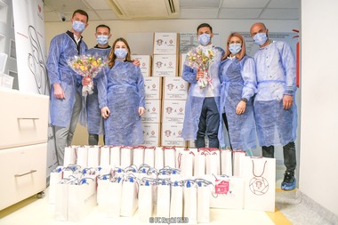 Rapidiştii, în vizită la Spitalul Marie Curie de 8 martie