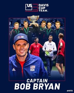 Tenis: Bob Bryan a fost numit căpitan al echipei americane de Cupa Davis