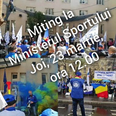 SNST organizează joi un miting de protest la sediul Ministerului Sportului: Protestăm pentru a ne lua sportul înapoi / Care sunt revendicările şi situaţiile reclamate