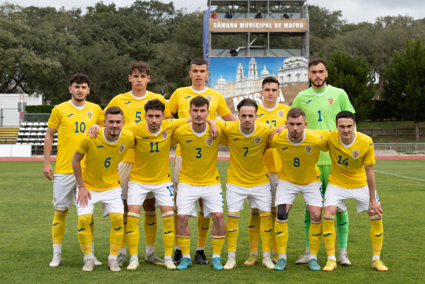 România U20 a încheiat la egalitate, 1-1 cu Portugalia, într-un amical disputat la Mafra