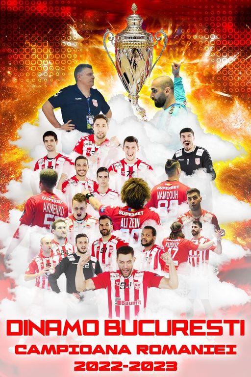 Handbal masculin: Dinamo Bucureşti, victorie cu CSM Vaslui şi sărbătoreşte al 19-lea titlu naţional în faţa propriilor fani