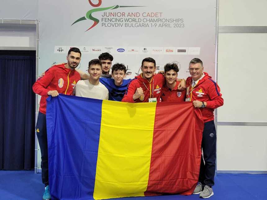 Echipa României a câştigat medalia de bronz la sabie masculin, la CM Scrimă pentru juniori de la Plovdiv