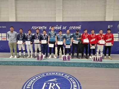 Scrimă: CS Dinamo 1 a câştigat titlul naţional la sabie masculin echipe seniori