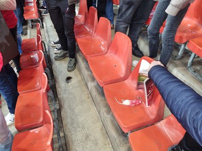 Imagini şocante la meciul Standard Liege – Charleroi. Fanii echipei oaspete au aruncat cu şobolani morţi către suporterii gazdelor