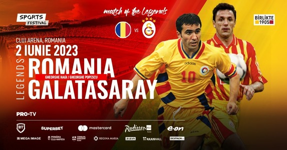 Meci de gală în 2 iunie, pe Cluj Arena: All Stars Romania - Galatasaray Legends