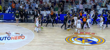 Baschet: Bătaie generală la meciul Real Madrid – Partizan, din Euroligă – VIIDEO